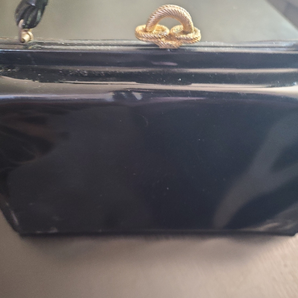 Vintage Crown Lewis patent leather purse